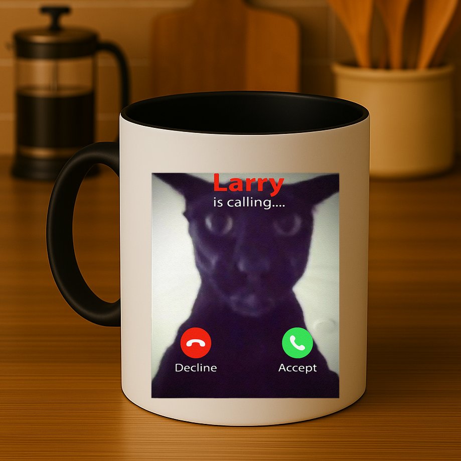 Evil Larry Cat Funny Cat Meme Lover .Png Mug