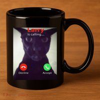 Evil Larry Cat Funny Cat Meme Lover .Png 11oz C Handle Ceramic Mug