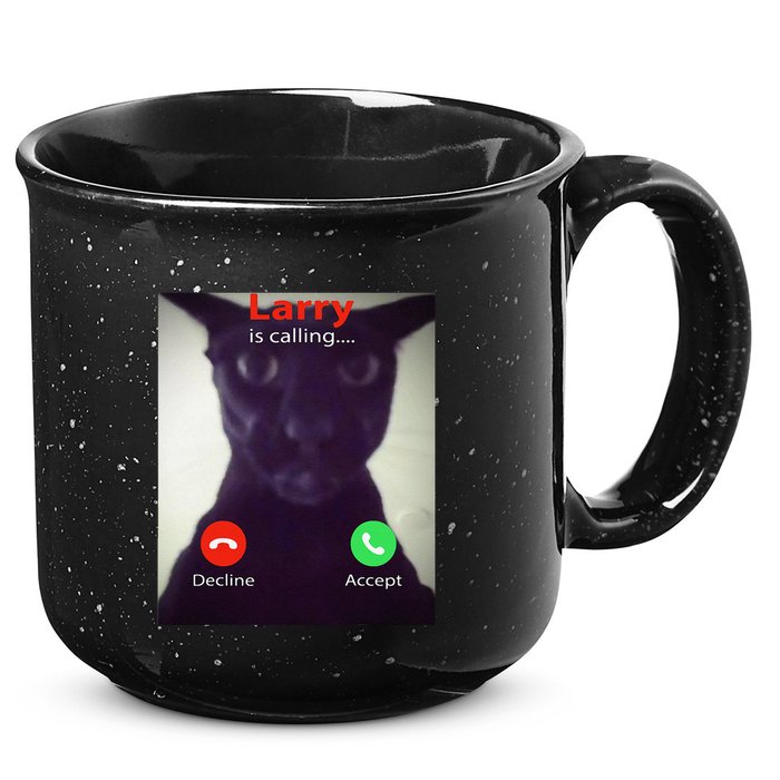 Evil Larry Cat Funny Cat Meme Lover .Png 15oz Campfire Ceramic Mug