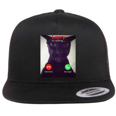 Evil Larry Cat Funny Cat Meme Lover .Png Flatbill Hat