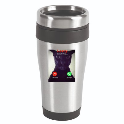 Evil Larry Cat Funny Cat Meme Lover .Png 16oz Travel Tumbler