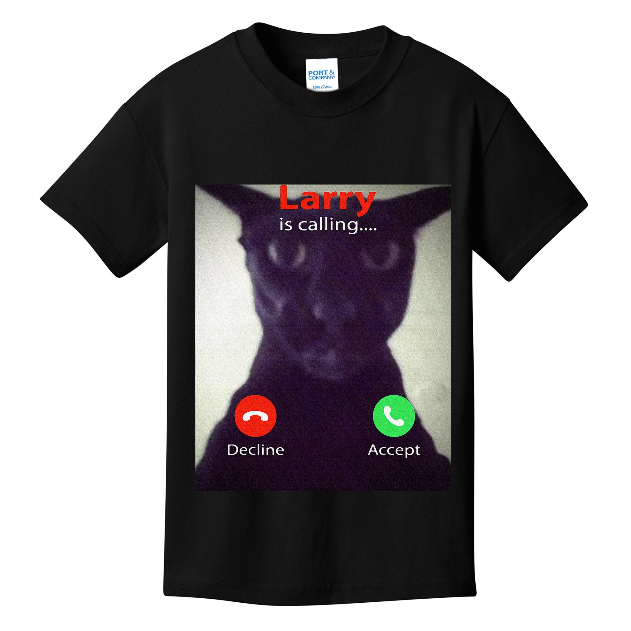 Evil Larry Cat Funny Cat Meme Lover .Png Kids T-Shirt