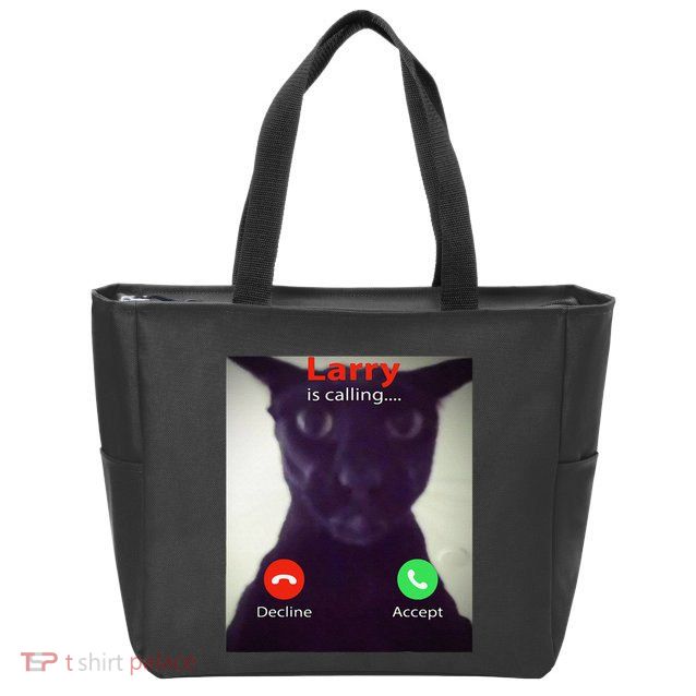 Evil Larry Cat Funny Cat Meme Lover .Png Zip Tote Bag