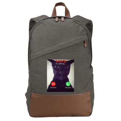 Evil Larry Cat Funny Cat Meme Lover .Png Cotton Canvas Backpack