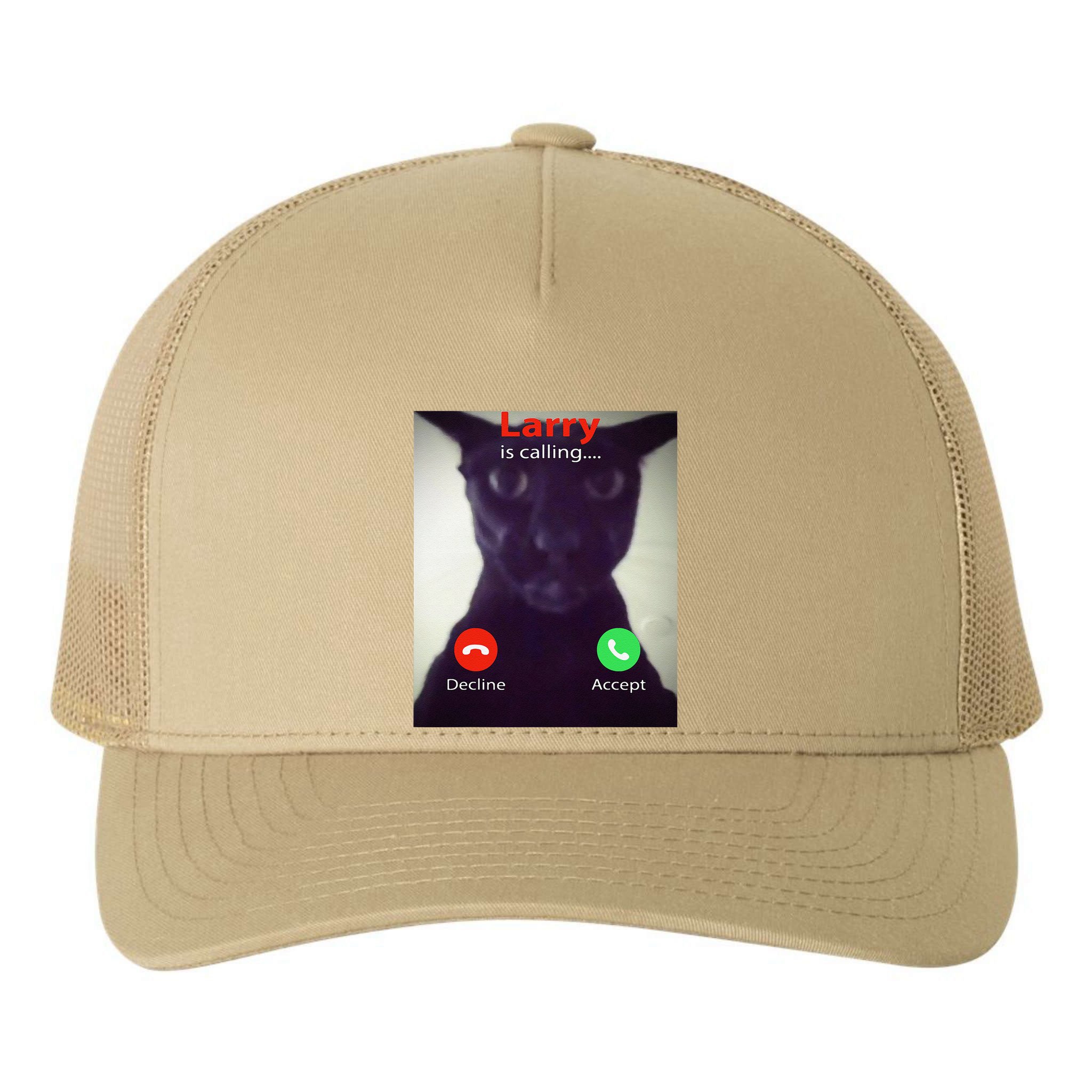 Evil Larry Cat Funny Cat Meme Lover .Png Yupoong Adult 5-Panel Trucker Hat