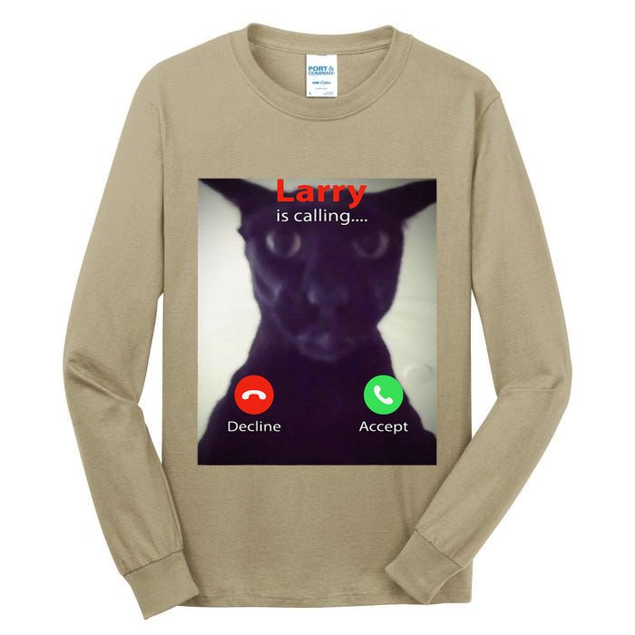 Evil Larry Cat Funny Cat Meme Lover .Png Tall Long Sleeve T-Shirt