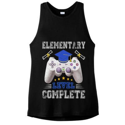Elementary Level Complete Class Of 2024 Graduation Ladies PosiCharge Tri-Blend Wicking Tank