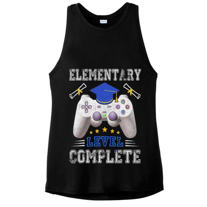 Elementary Level Complete Class Of 2024 Graduation Ladies PosiCharge Tri-Blend Wicking Tank