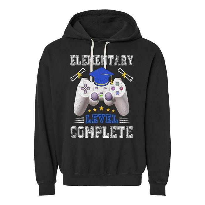 Elementary Level Complete Class Of 2024 Graduation Garment-Dyed Fleece Hoodie
