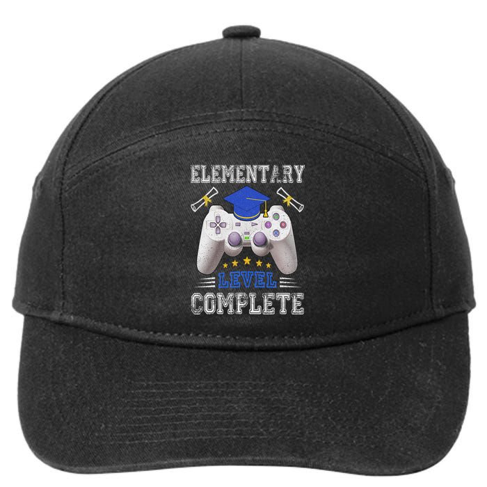 Elementary Level Complete Class Of 2024 Graduation 7-Panel Snapback Hat