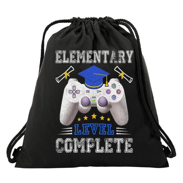 Elementary Level Complete Class Of 2024 Graduation Drawstring Bag