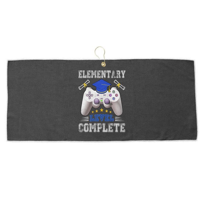 Elementary Level Complete Class Of 2024 Graduation Large Microfiber Waffle Golf Towel