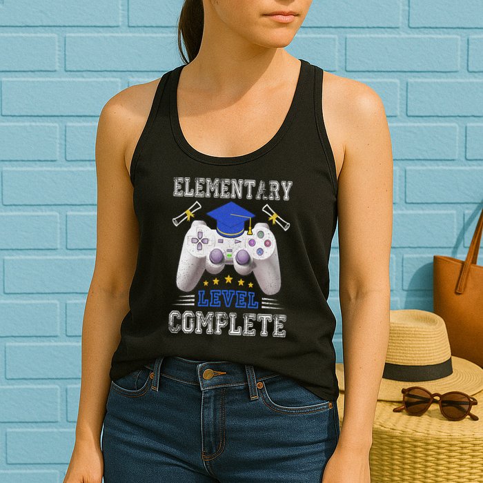 Elementary Level Complete Class Of 2024 Graduation Womens Tank Top