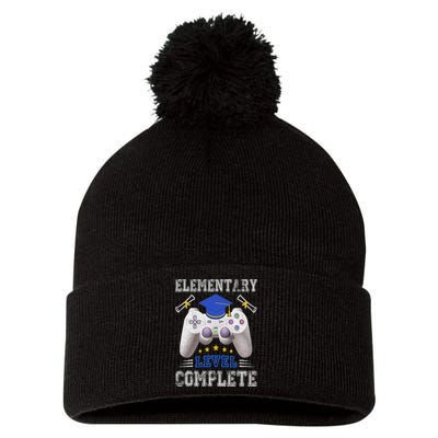 Elementary Level Complete Class Of 2024 Graduation Pom Pom 12in Knit Beanie