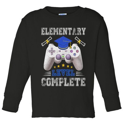 Elementary Level Complete Class Of 2024 Graduation Toddler Long Sleeve Shirt