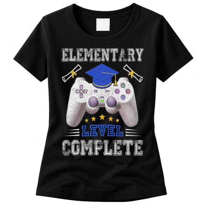 Elementary Level Complete Class Of 2024 Graduation Womens T-Shirt