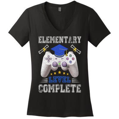 Elementary Level Complete Class Of 2024 Graduation Women's V-Neck T-Shirt