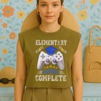 Elementary Level Complete Class Of 2024 Graduation Garment-Dyed Women's Muscle Tee