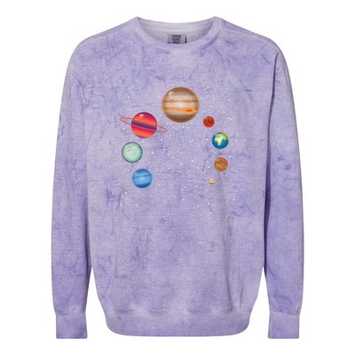 Earth Lover Celestial Body Fan Funny Galaxy Exploration Club Gift Colorblast Crewneck Sweatshirt