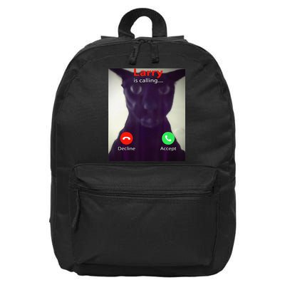 Evil Larry Cat Meme Cat Lover Cat Mom Cat Dad S 16 in Basic Backpack