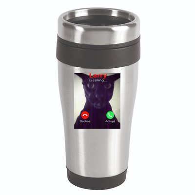 Evil Larry Cat Meme Cat Lover Cat Mom Cat Dad S 16oz Travel Tumbler