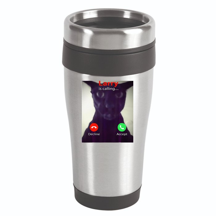 Evil Larry Cat Meme Cat Lover Cat Mom Cat Dad S 16oz Travel Tumbler