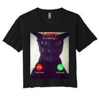 Evil Larry Cat Meme Cat Lover Cat Mom Cat Dad S Crop Top