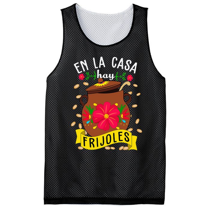 En La Casa Hay Frijoles Funny Mexican Mom Mexican Food Mesh Reversible Basketball Jersey Tank