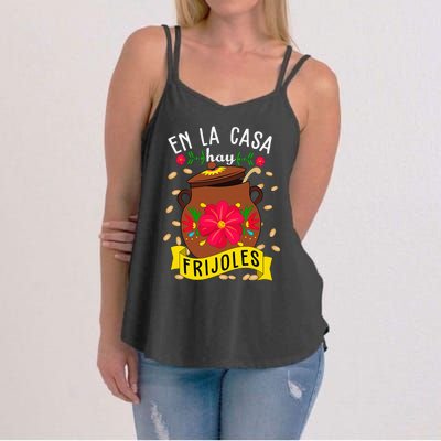 En La Casa Hay Frijoles Funny Mexican Mom Mexican Food Women's Strappy Tank