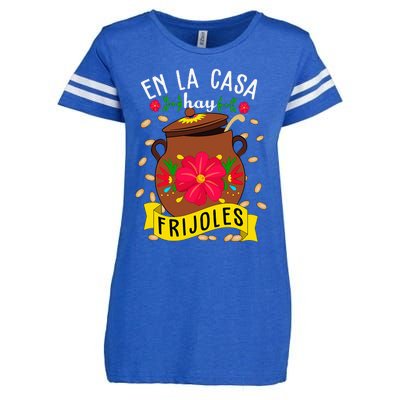 En La Casa Hay Frijoles Funny Mexican Mom Mexican Food Enza Ladies Jersey Football T-Shirt