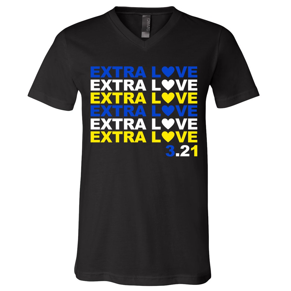 Extra Love Down Syndrome March V-Neck T-Shirt