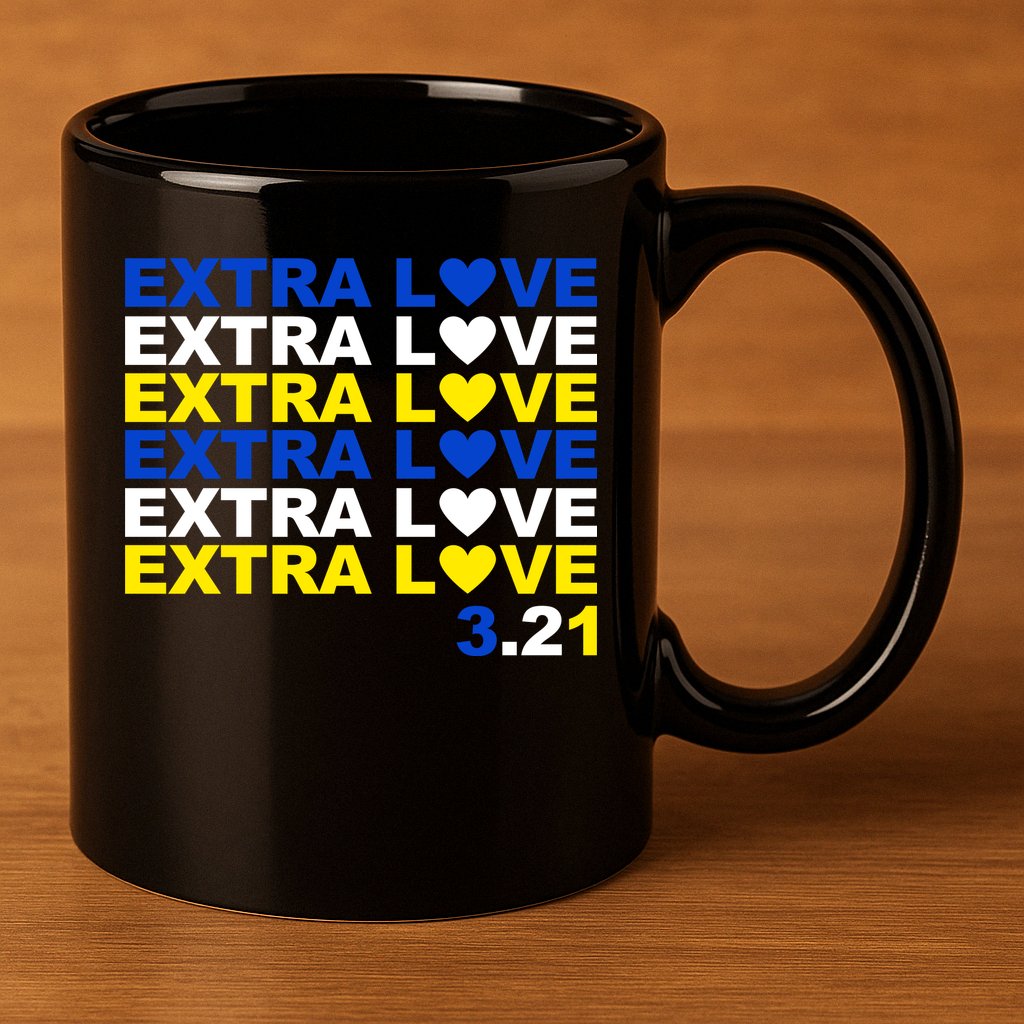 Extra Love Down Syndrome March 11oz C Handle Ceramic Mug