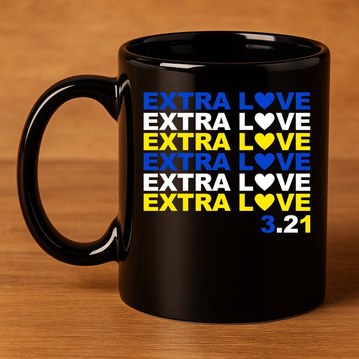 Extra Love Down Syndrome March 11oz C Handle Ceramic Mug