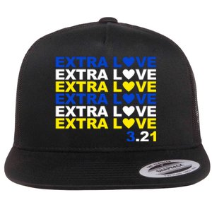 Extra Love Down Syndrome March Flat Bill Trucker Hat