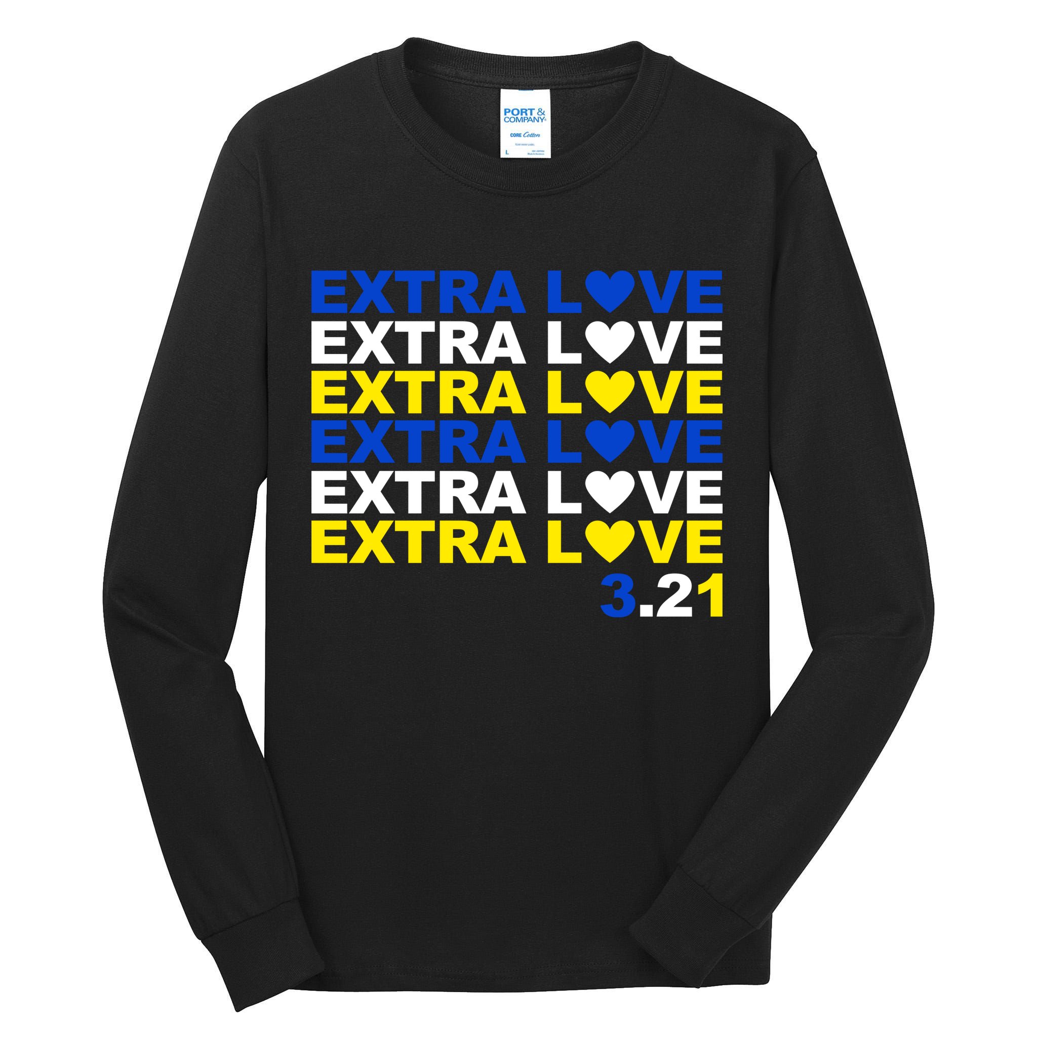 Extra Love Down Syndrome March Tall Long Sleeve T-Shirt
