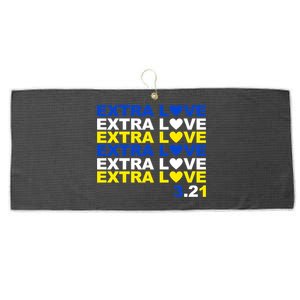 Extra Love Down Syndrome March Large Microfiber Waffle Golf Towel