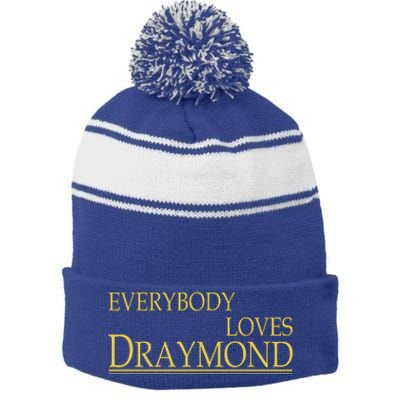 Everybody Loves Draymond Bay Area Basketball Fan Stripe Pom Pom Beanie