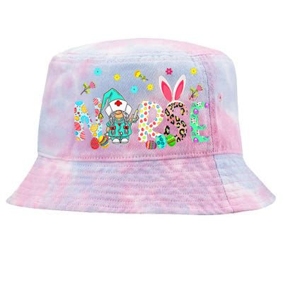 Easter Leopard Decor Bunny Ears Nurse Gnome Happy Easter Day Tie-Dyed Bucket Hat