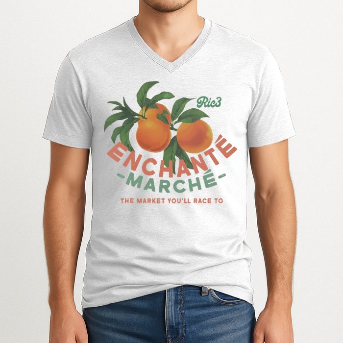 Enchante Lemon Daniel Ricciardo George Russell Wearing RIC3 Enchante Lemon V-Neck T-Shirt