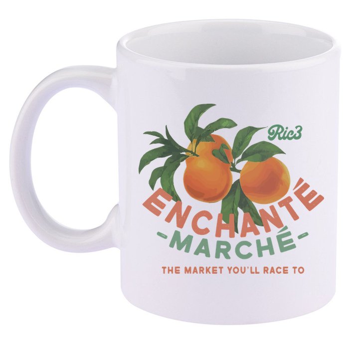 Enchante Lemon Daniel Ricciardo George Russell Wearing RIC3 Enchante Lemon 11oz C Handle Ceramic Mug