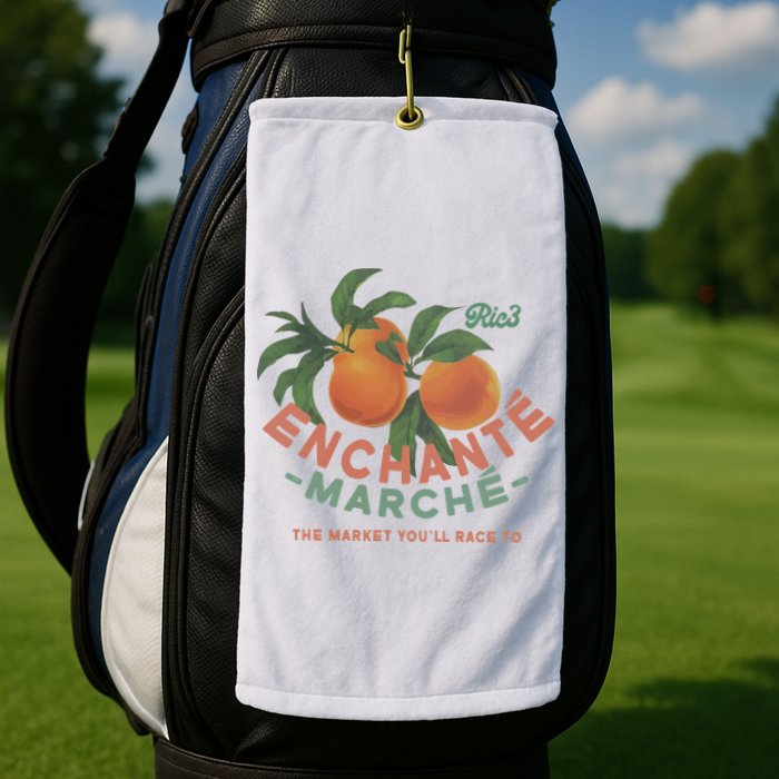 Enchante Lemon Daniel Ricciardo George Russell Wearing RIC3 Enchante Lemon Golf Towel