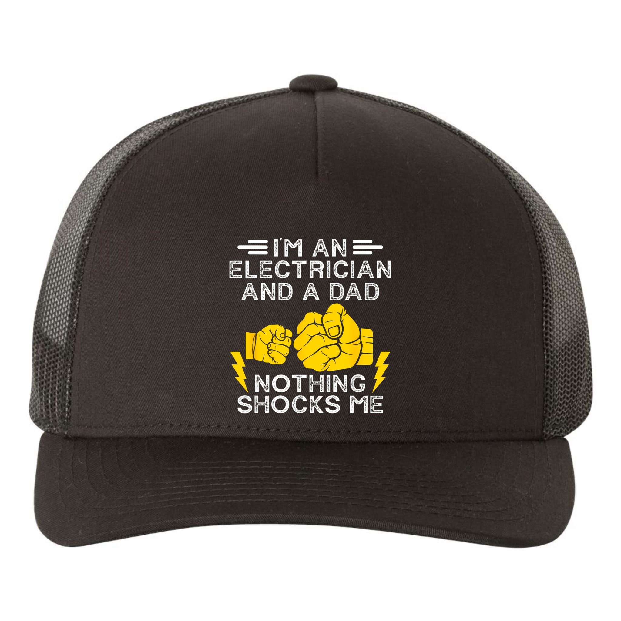Electrician Lineman Dad Joke For Electrical Engineer Father Yupoong Adult 5-Panel Trucker Hat