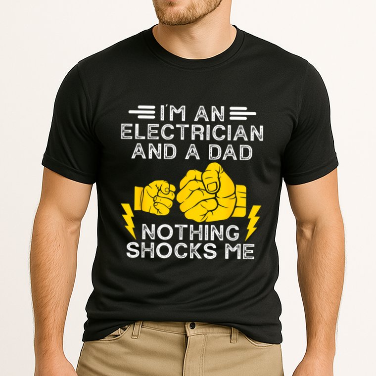 Electrician Lineman Dad Joke For Electrical Engineer Father Performance Shirt