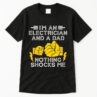 Electrician Lineman Dad Joke For Electrical Engineer Father Tall T-Shirt