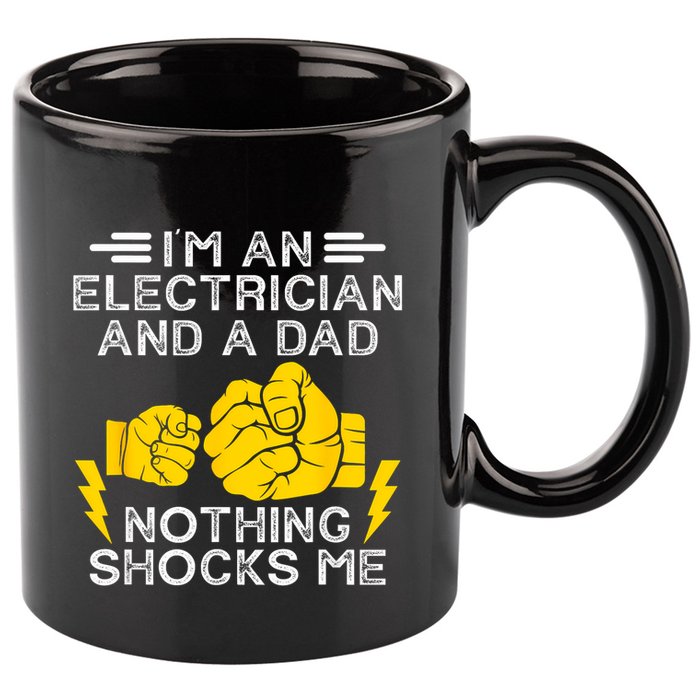 Electrician Lineman Dad Joke For Electrical Engineer Father 11oz C Handle Ceramic Mug