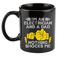 Electrician Lineman Dad Joke For Electrical Engineer Father 11oz C Handle Ceramic Mug