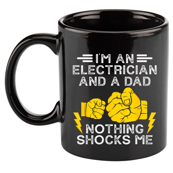 Electrician Lineman Dad Joke For Electrical Engineer Father 11oz C Handle Ceramic Mug