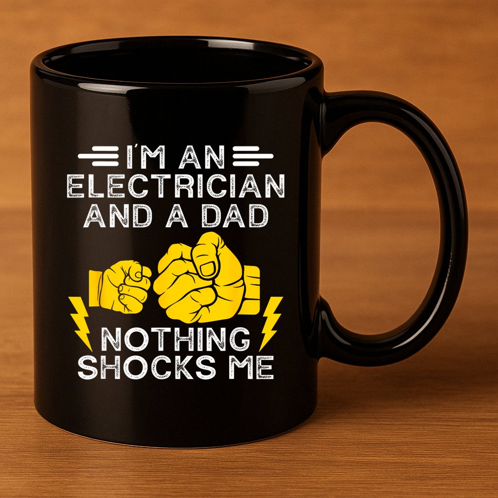 Electrician Lineman Dad Joke For Electrical Engineer Father 11oz C Handle Ceramic Mug