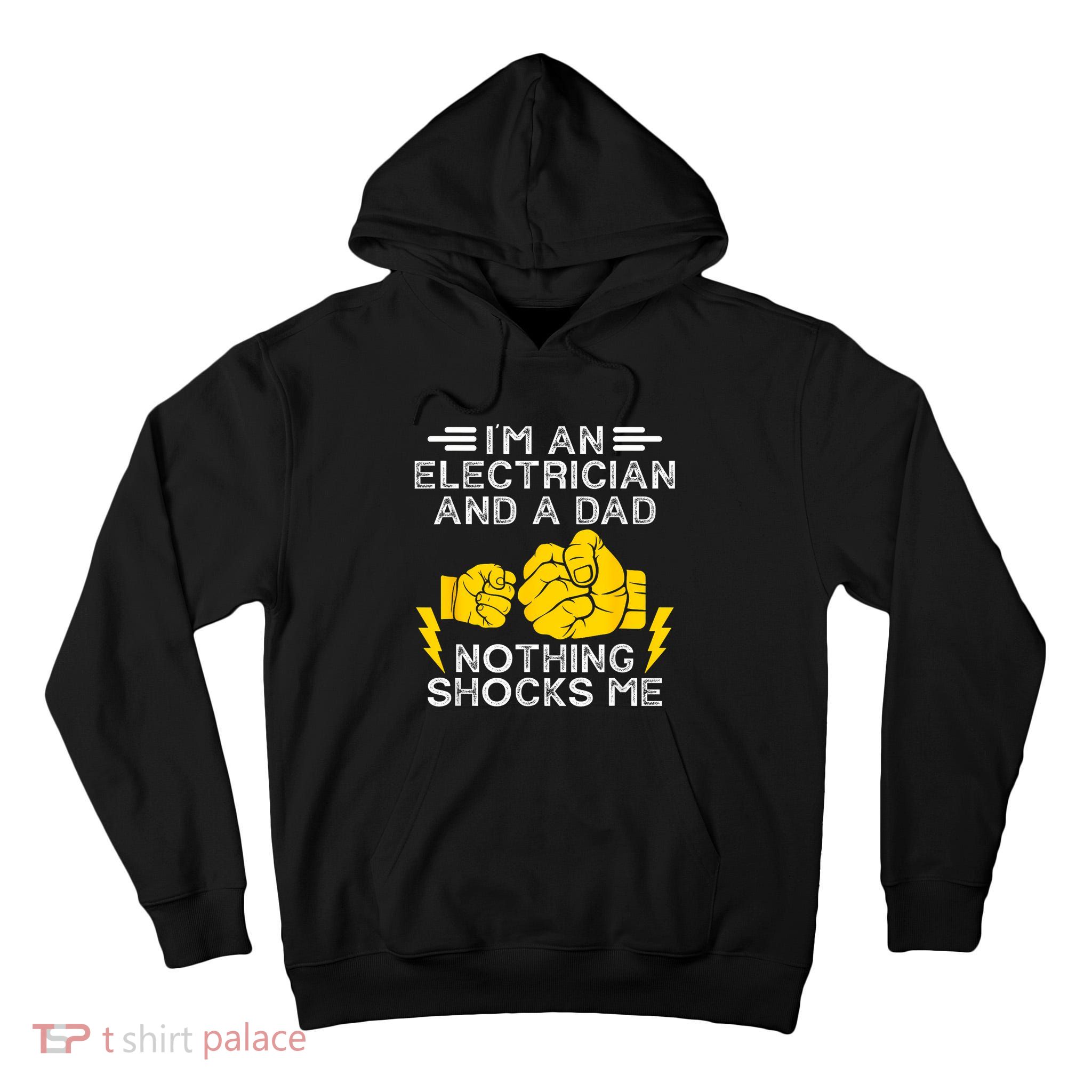 Electrician Lineman Dad Joke For Electrical Engineer Father Tall Hoodie