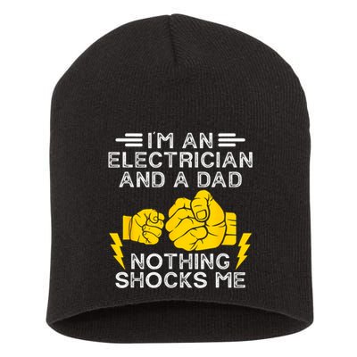 Electrician Lineman Dad Joke For Electrical Engineer Father Short Acrylic Beanie
